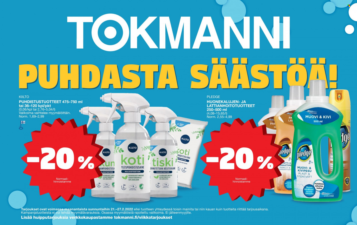 Tokmanni tarjoukset - 21.02.2022 - 27.02.2022. Sivu 1