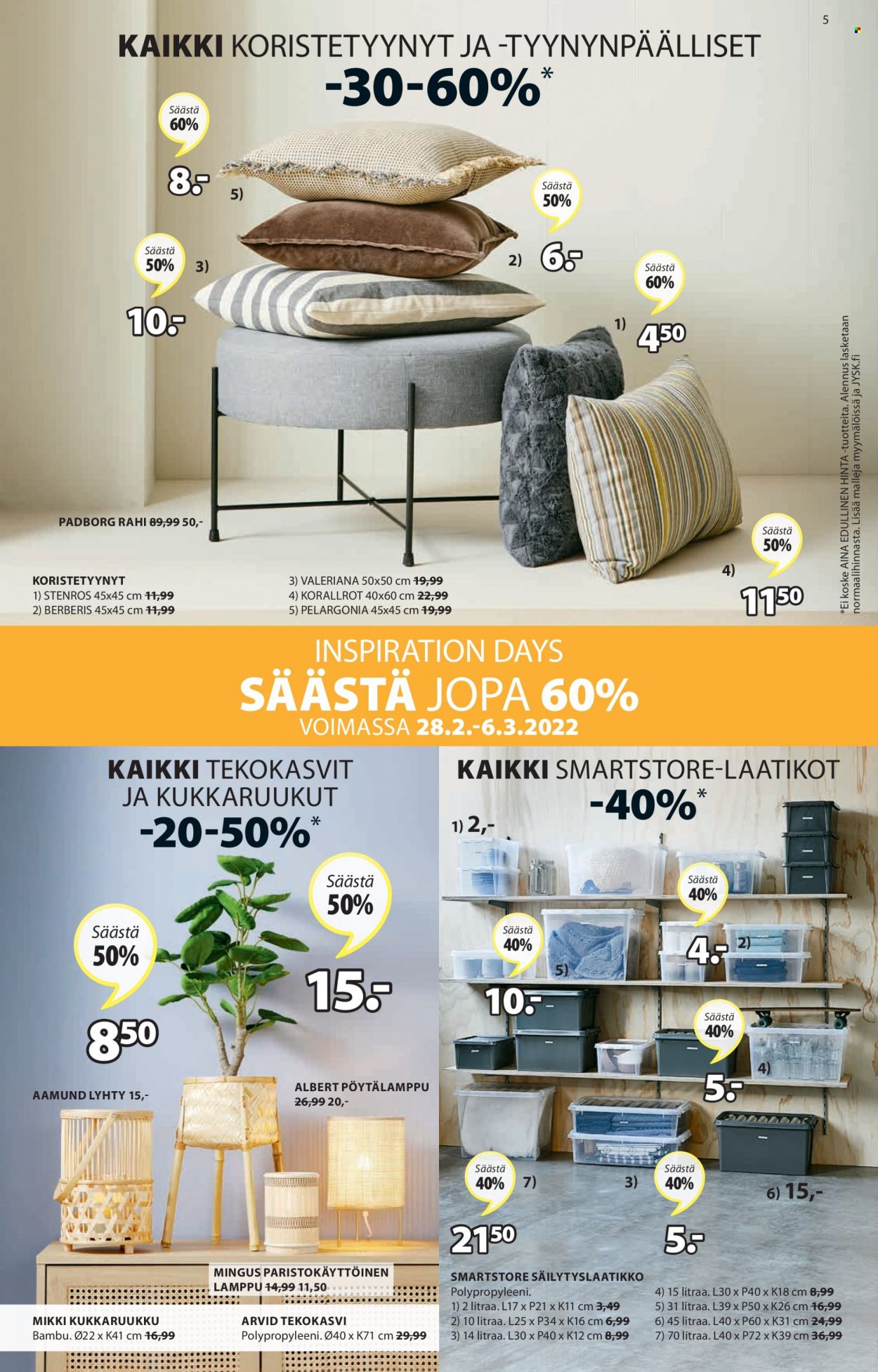 JYSK tarjoukset - 28.02.2022 - 13.03.2022. Sivu 5