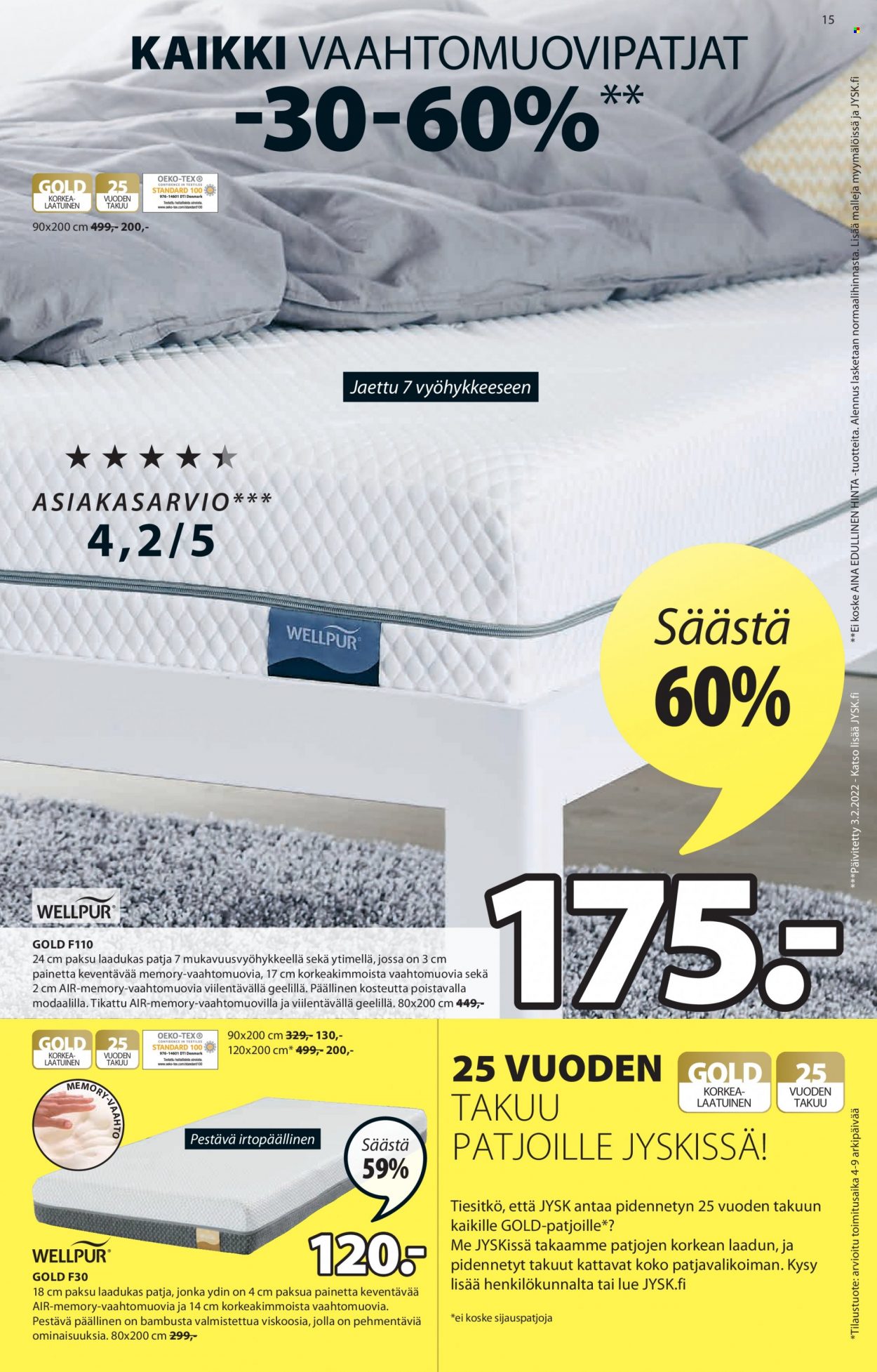 JYSK tarjoukset - 28.02.2022 - 13.03.2022. Sivu 15