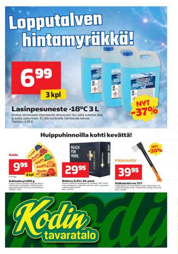 Kodintavaratalo tarjoukset  - 28.02.2022 - 09.03.2022.