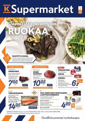 K-Supermarket tarjoukset  - 03.03.2022 - 06.03.2022.
