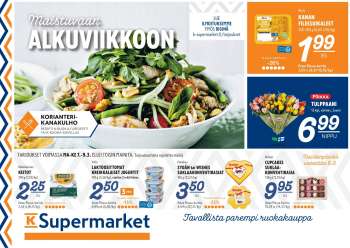 K-Supermarket tarjoukset  - 07.03.2022 - 09.03.2022.