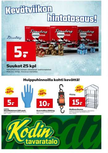 Kodintavaratalo tarjoukset  - 07.03.2022 - 16.03.2022.