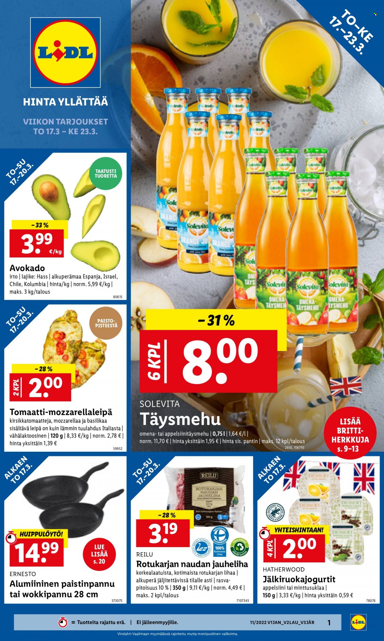 Lidl tarjoukset - 17.03.2022 - 23.03.2022. Sivu 1