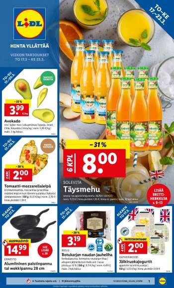 Lidl tarjoukset  - 17.03.2022 - 23.03.2022.