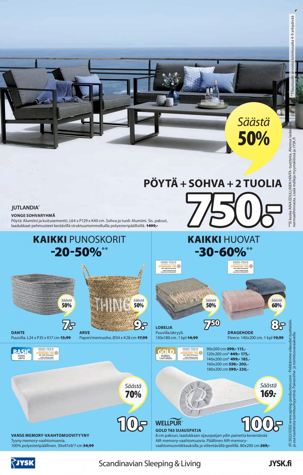 JYSK tarjoukset - 14.03.2022 - 20.03.2022. Sivu 16