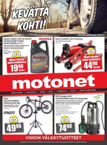 Motonet tarjoukset  - 16.03.2022 - 27.03.2022.