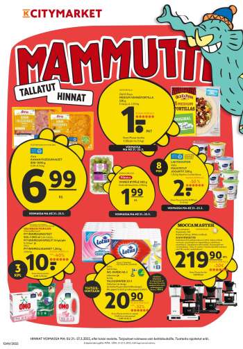 K-citymarket tarjoukset  - 21.03.2022 - 27.03.2022.