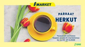 S-market tarjoukset  - 23.03.2022 - 27.03.2022.