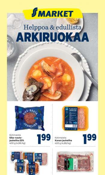 S-market tarjoukset  - 23.03.2022 - 27.03.2022.