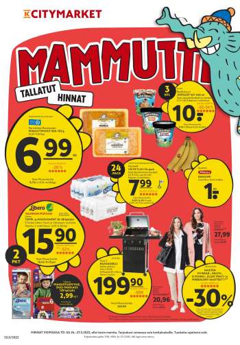 K-citymarket tarjoukset  - 24.03.2022 - 27.03.2022.