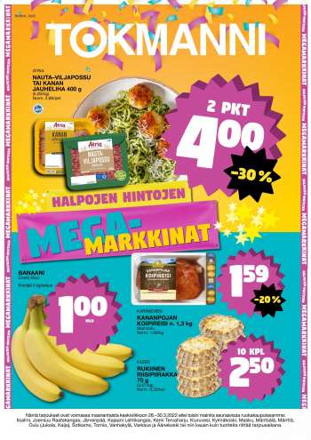 Tokmanni tarjoukset  - 28.03.2022 - 30.03.2022.