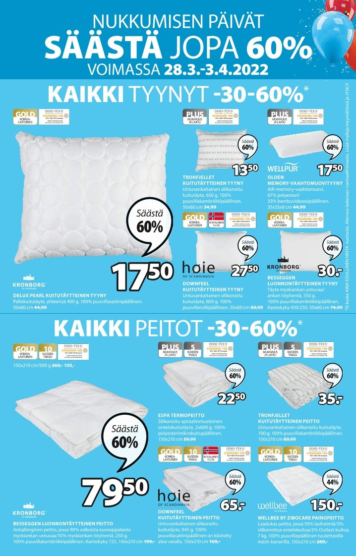 JYSK tarjoukset - 28.03.2022 - 03.04.2022. Sivu 3