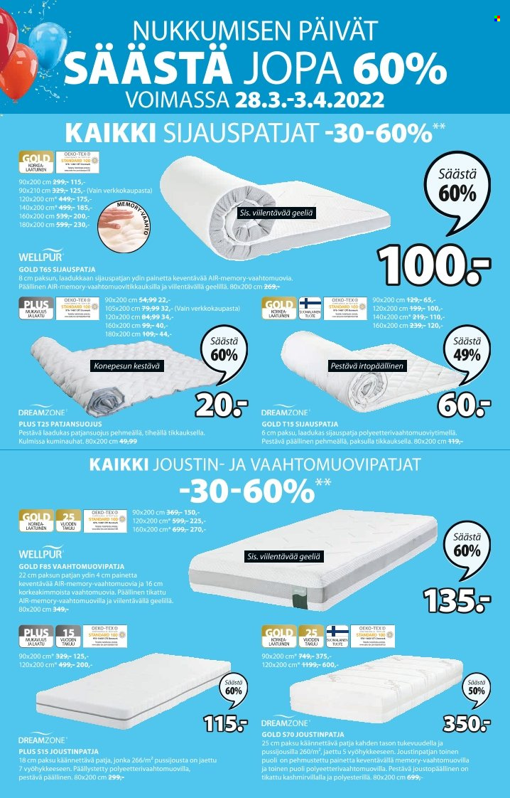 JYSK tarjoukset - 28.03.2022 - 03.04.2022. Sivu 4