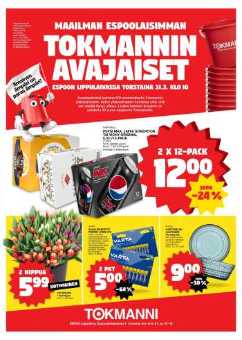 Tokmanni tarjoukset  - 28.03.2022 - 03.04.2022.
