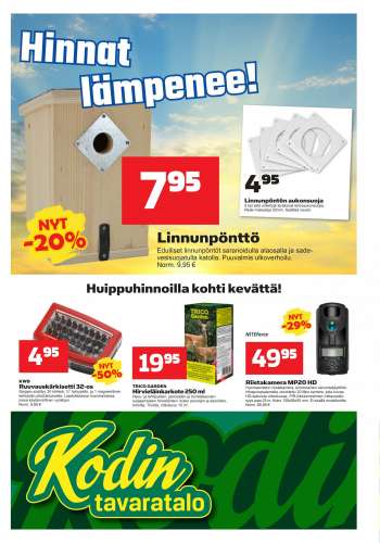 Kodintavaratalo tarjoukset  - 28.03.2022 - 06.04.2022.