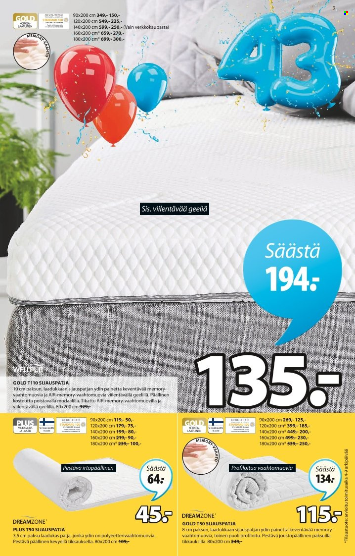JYSK tarjoukset - 04.04.2022 - 17.04.2022. Sivu 9