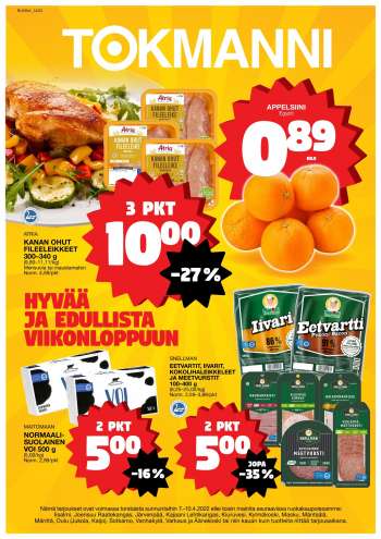 Tokmanni tarjoukset  - 07.04.2022 - 10.04.2022.