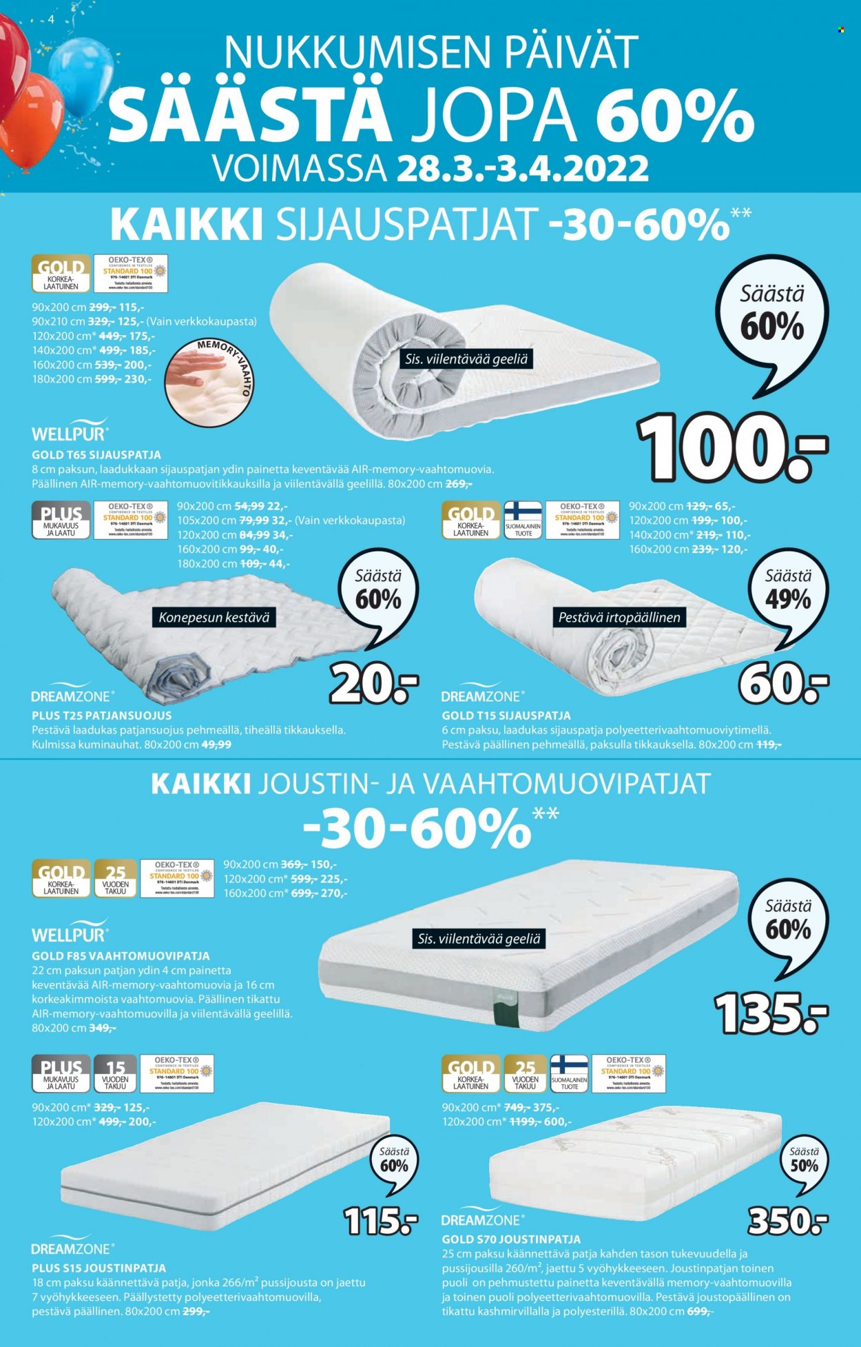 JYSK tarjoukset - 28.03.2022 - 10.04.2022. Sivu 4