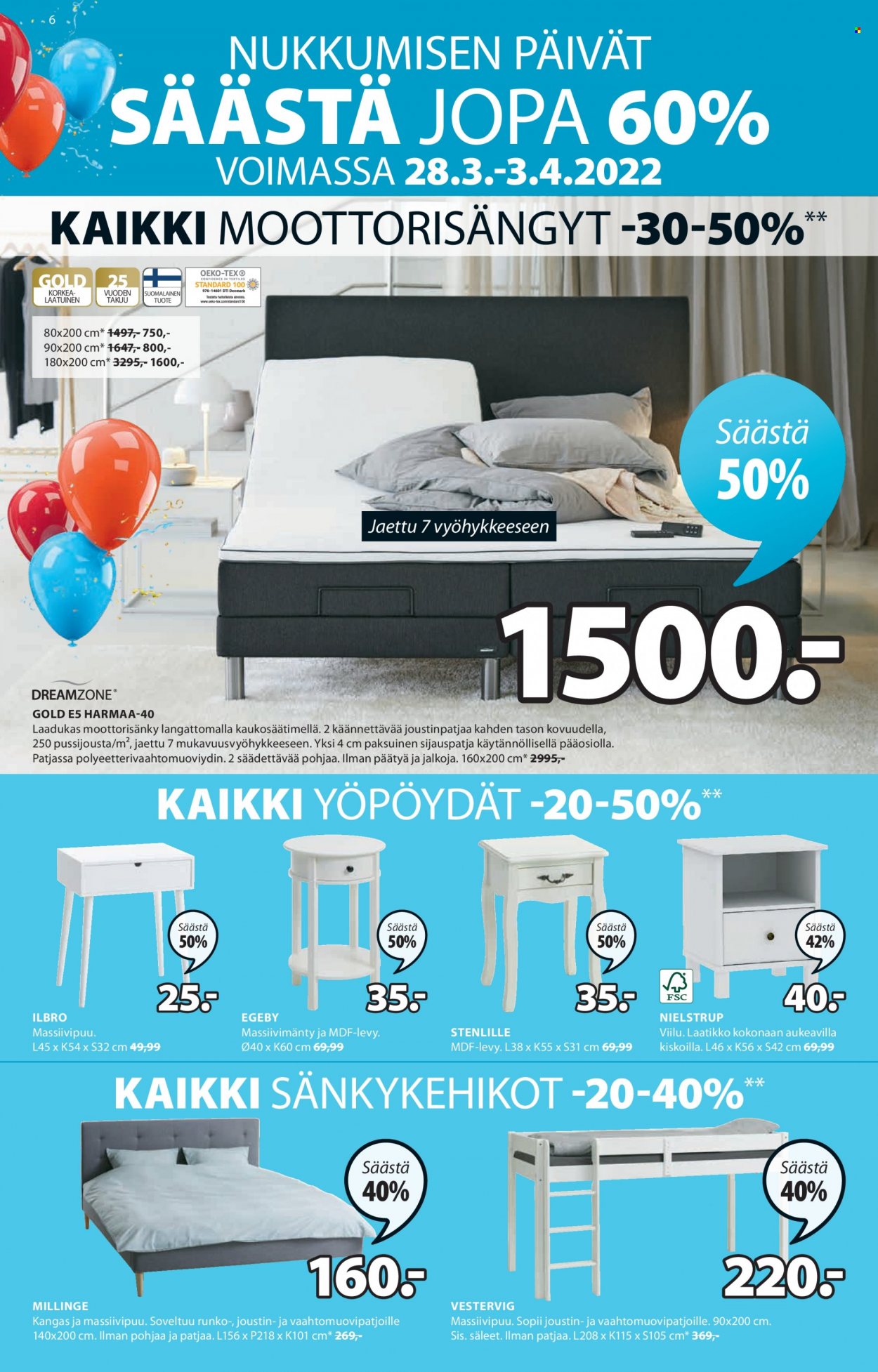 JYSK tarjoukset - 28.03.2022 - 10.04.2022. Sivu 6