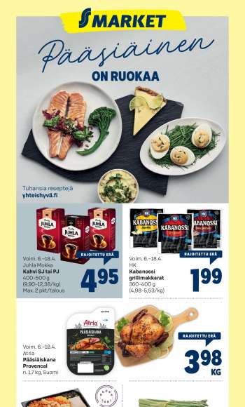 S-market tarjoukset  - 06.04.2022 - 25.04.2022.
