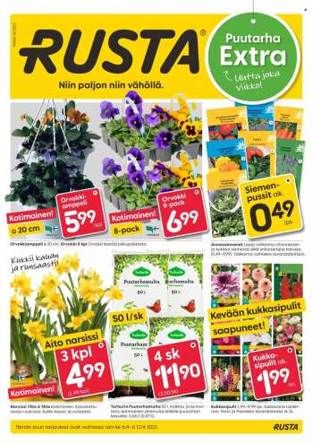 Rusta tarjoukset  - 06.04.2022 - 12.04.2022.