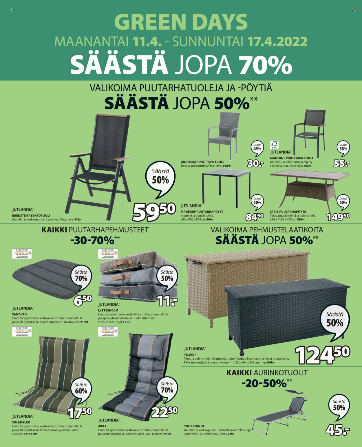 JYSK tarjoukset - 11.04.2022 - 17.04.2022. Sivu 2