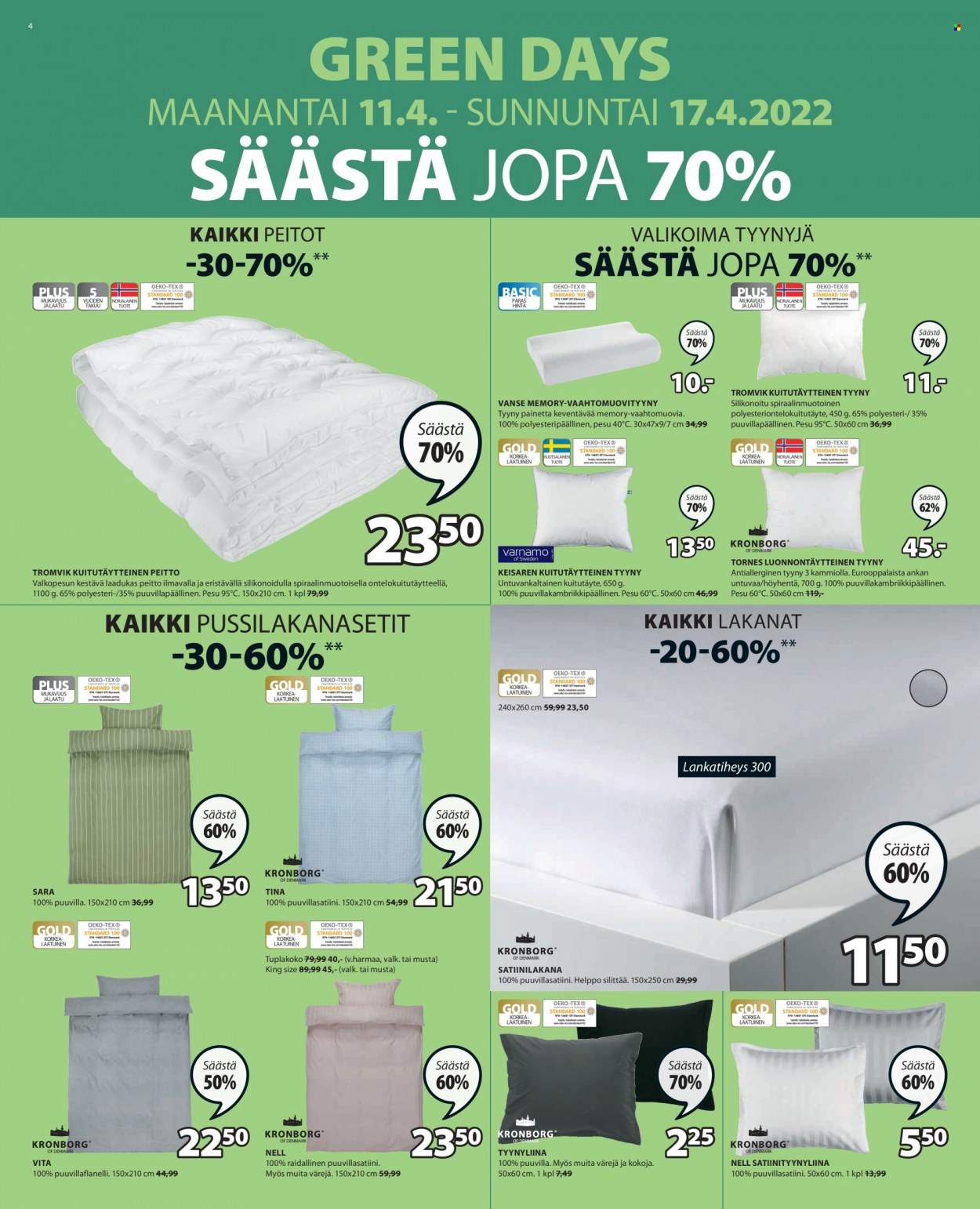 JYSK tarjoukset - 11.04.2022 - 17.04.2022. Sivu 4