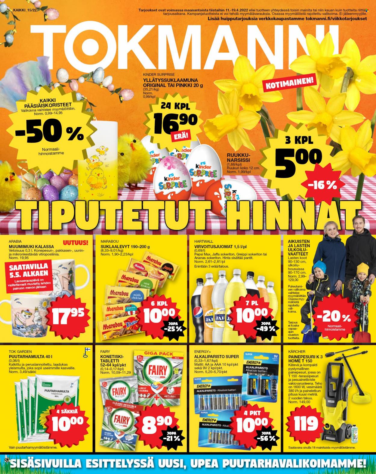 Tokmanni tarjoukset - 11.04.2022 - 19.04.2022. Sivu 1