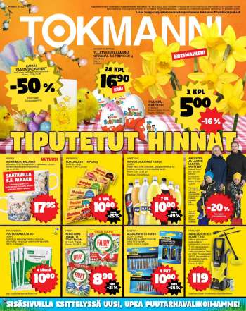 Tokmanni tarjoukset  - 11.04.2022 - 19.04.2022.