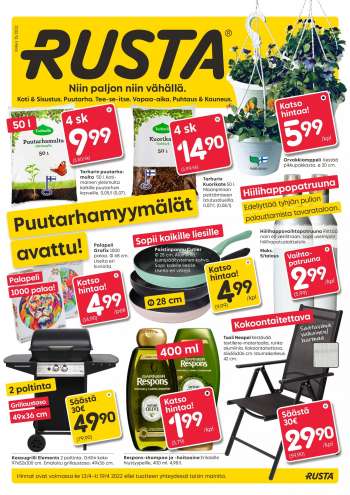 Rusta tarjoukset  - 13.04.2022 - 19.04.2022.
