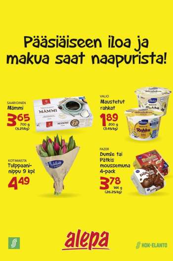Alepa tarjoukset  - 13.04.2022 - 19.04.2022.