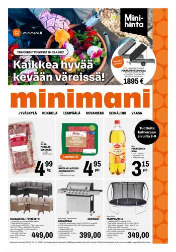 Minimani tarjoukset  - 20.04.2022 - 24.04.2022.