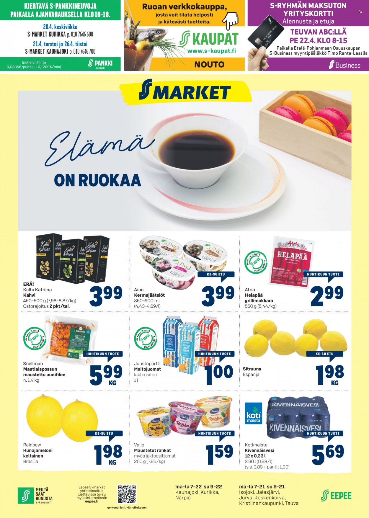 S-market tarjoukset - 20.04.2022 - 24.04.2022. Sivu 1