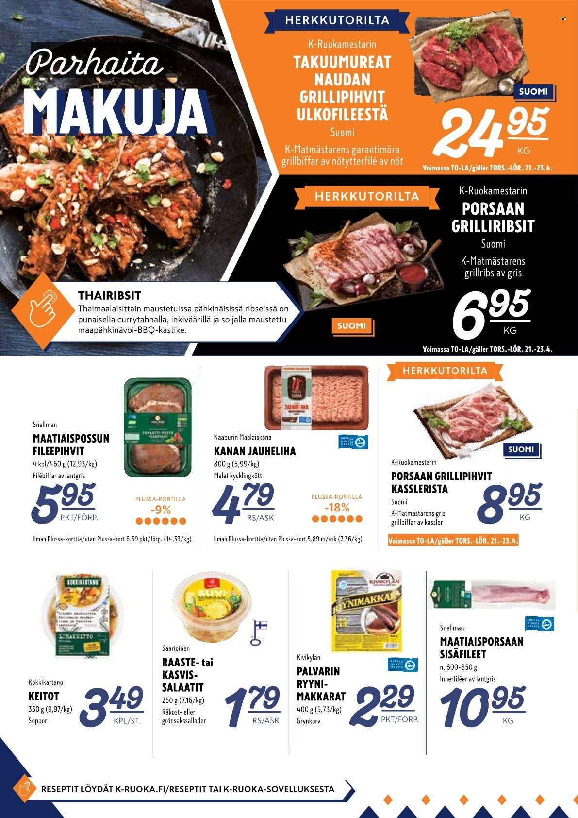 K-Supermarket tarjoukset - 21.04.2022 - 24.04.2022. Sivu 4