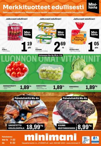Minimani tarjoukset  - 25.04.2022 - 01.05.2022.