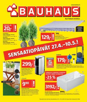 Bauhaus tarjoukset  - 27.04.2022 - 10.05.2022.