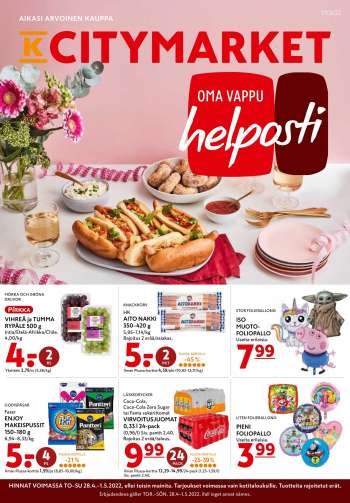 K-citymarket tarjoukset  - 28.04.2022 - 01.05.2022.