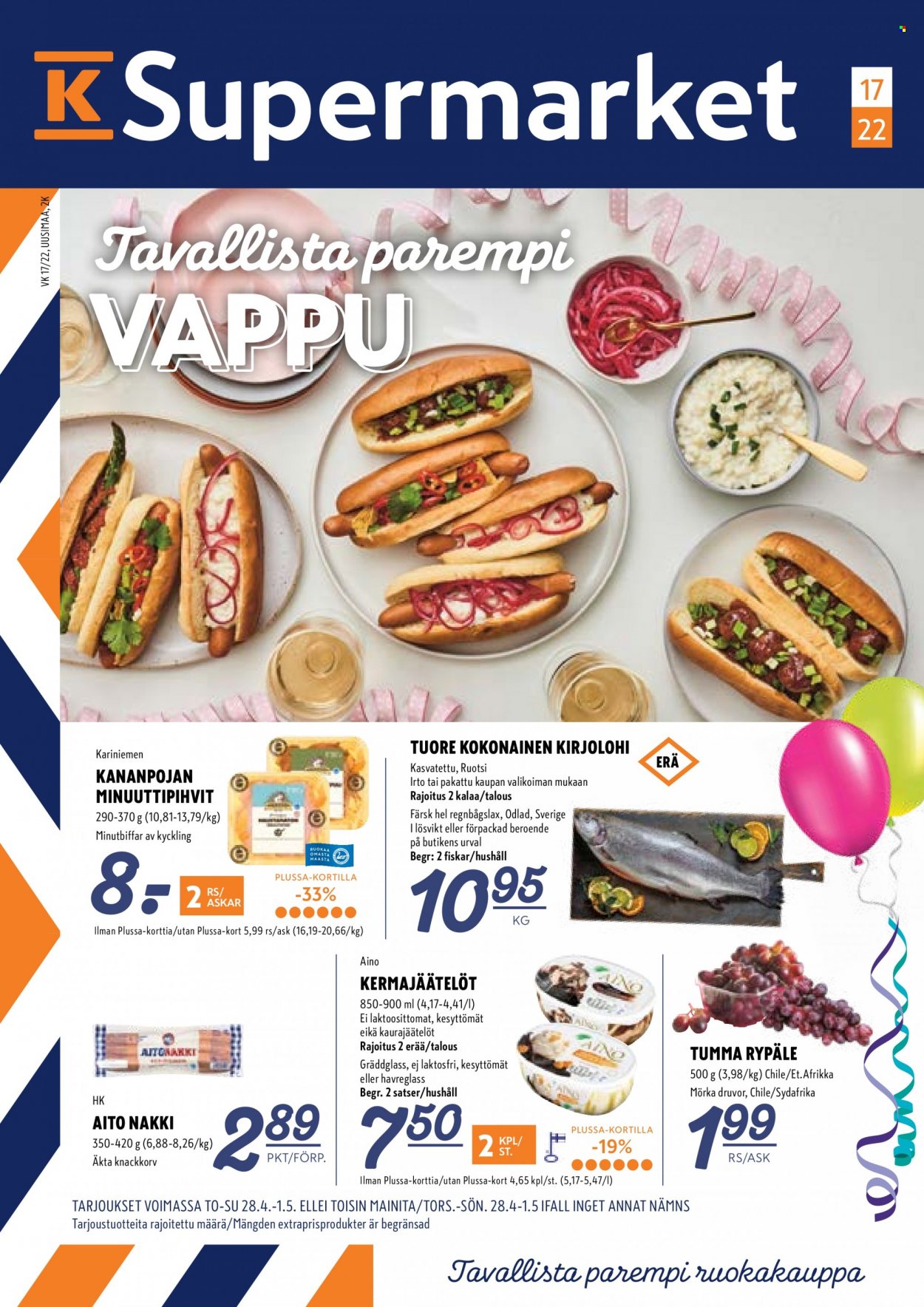 K-Supermarket tarjoukset - 28.04.2022 - 01.05.2022. Sivu 1