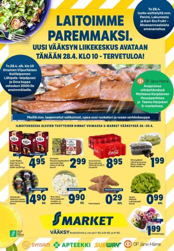 S-market tarjoukset  - 28.04.2022 - 30.04.2022.