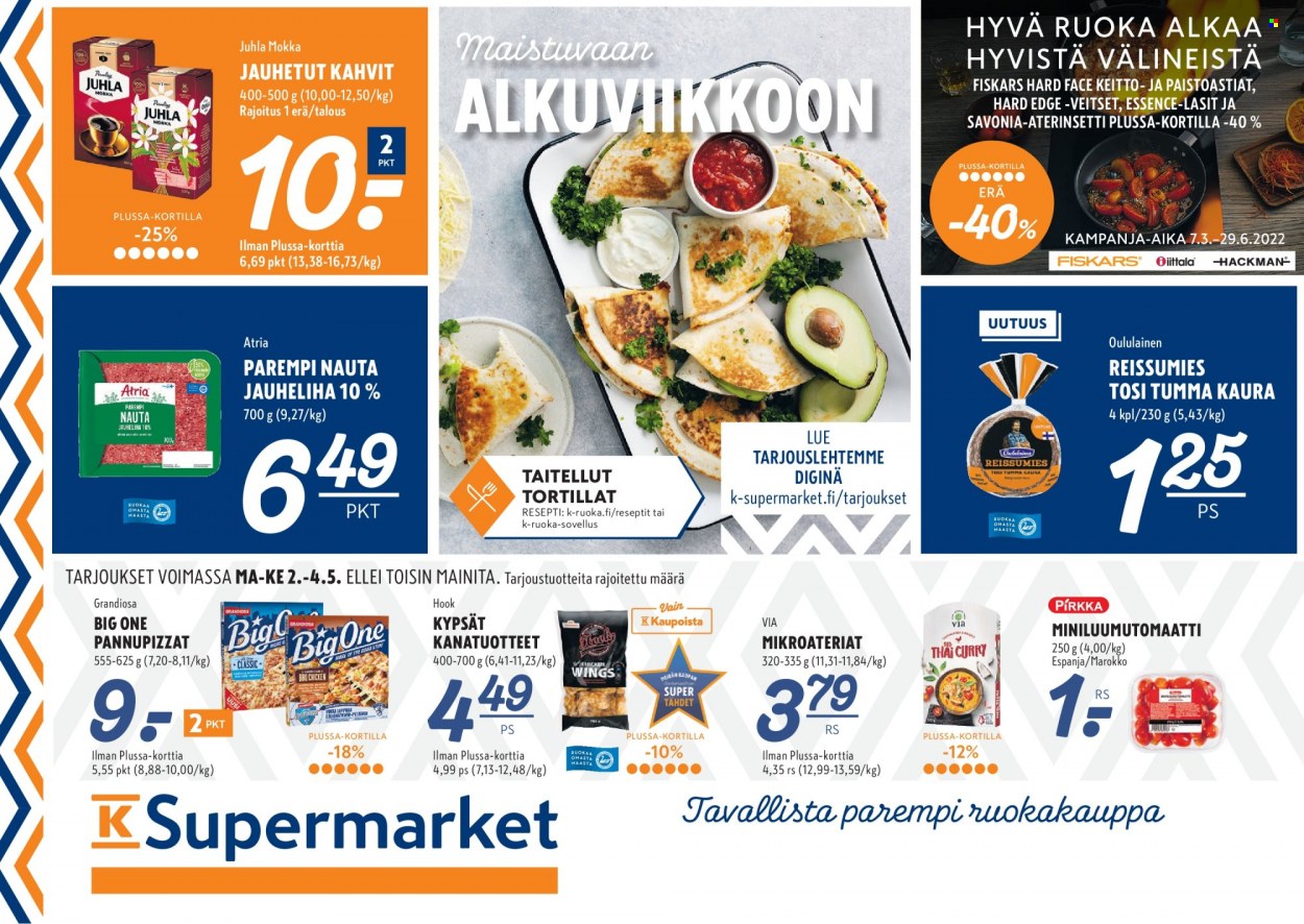 K-Supermarket tarjoukset - 02.05.2022 - 04.05.2022. Sivu 1