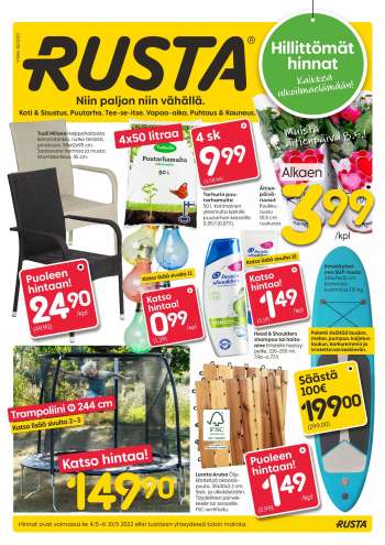 Rusta tarjoukset  - 04.05.2022 - 10.05.2022.