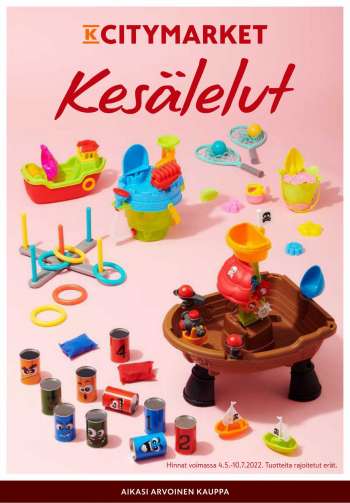 K-citymarket tarjoukset  - 04.05.2022 - 10.07.2022.