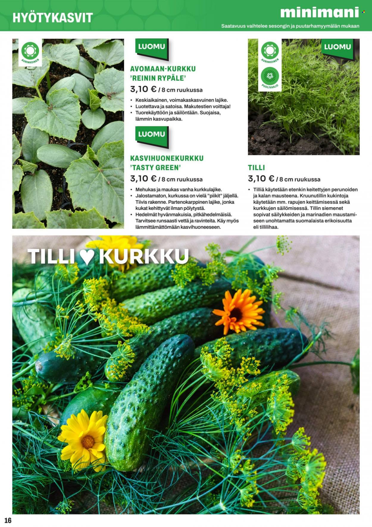 Minimani tarjoukset. Sivu 16