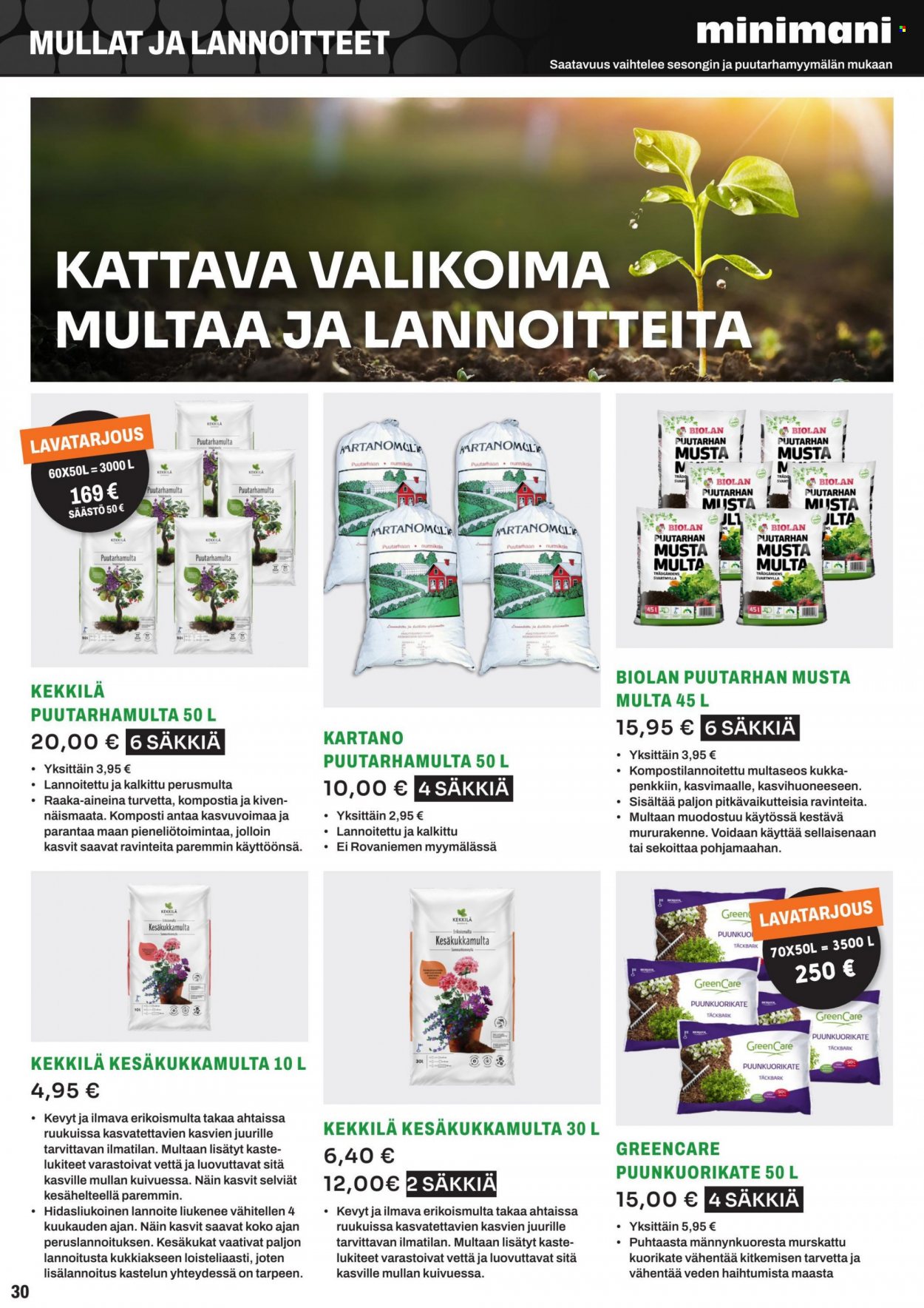 Minimani tarjoukset. Sivu 30