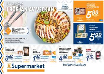 K-Supermarket tarjoukset  - 09.05.2022 - 11.05.2022.