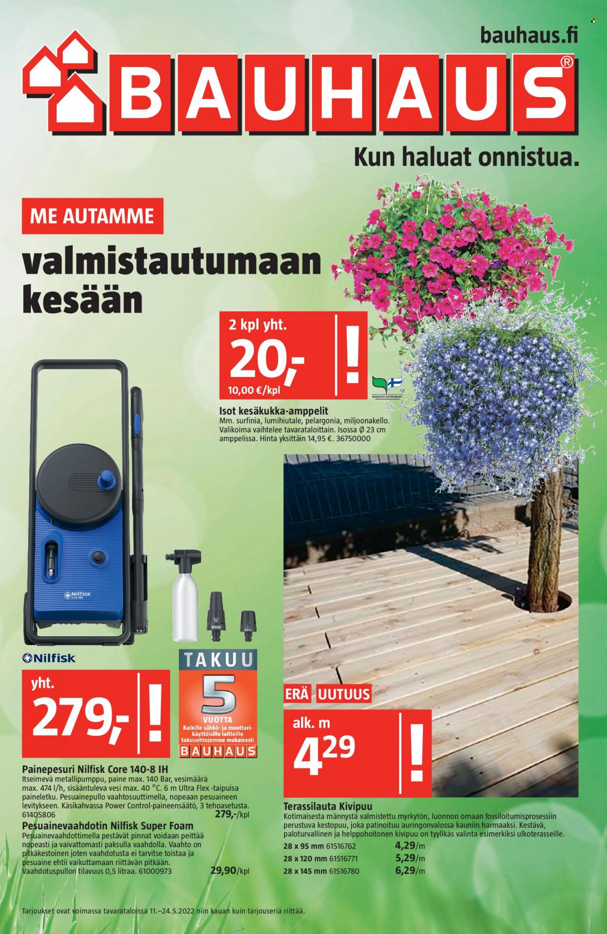 Bauhaus tarjoukset - 11.05.2022 - 24.05.2022. Sivu 1