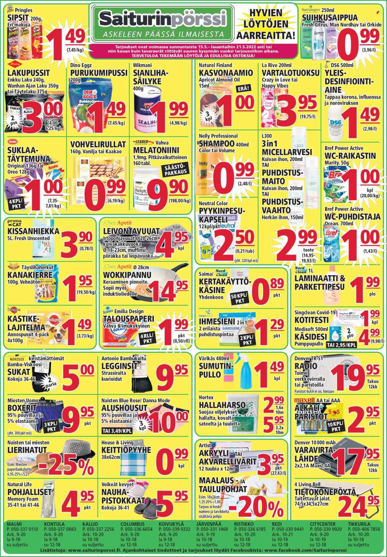 Saiturinpörssi tarjoukset - 15.05.2022 - 21.05.2022. Sivu 1