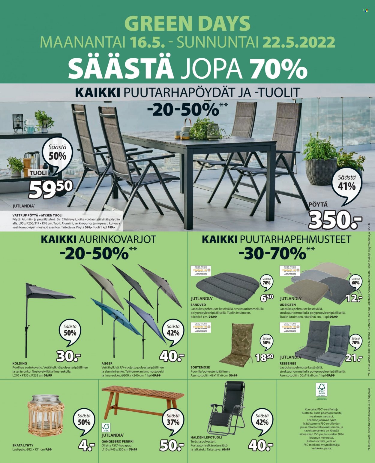 JYSK tarjoukset - 16.05.2022 - 22.05.2022. Sivu 3