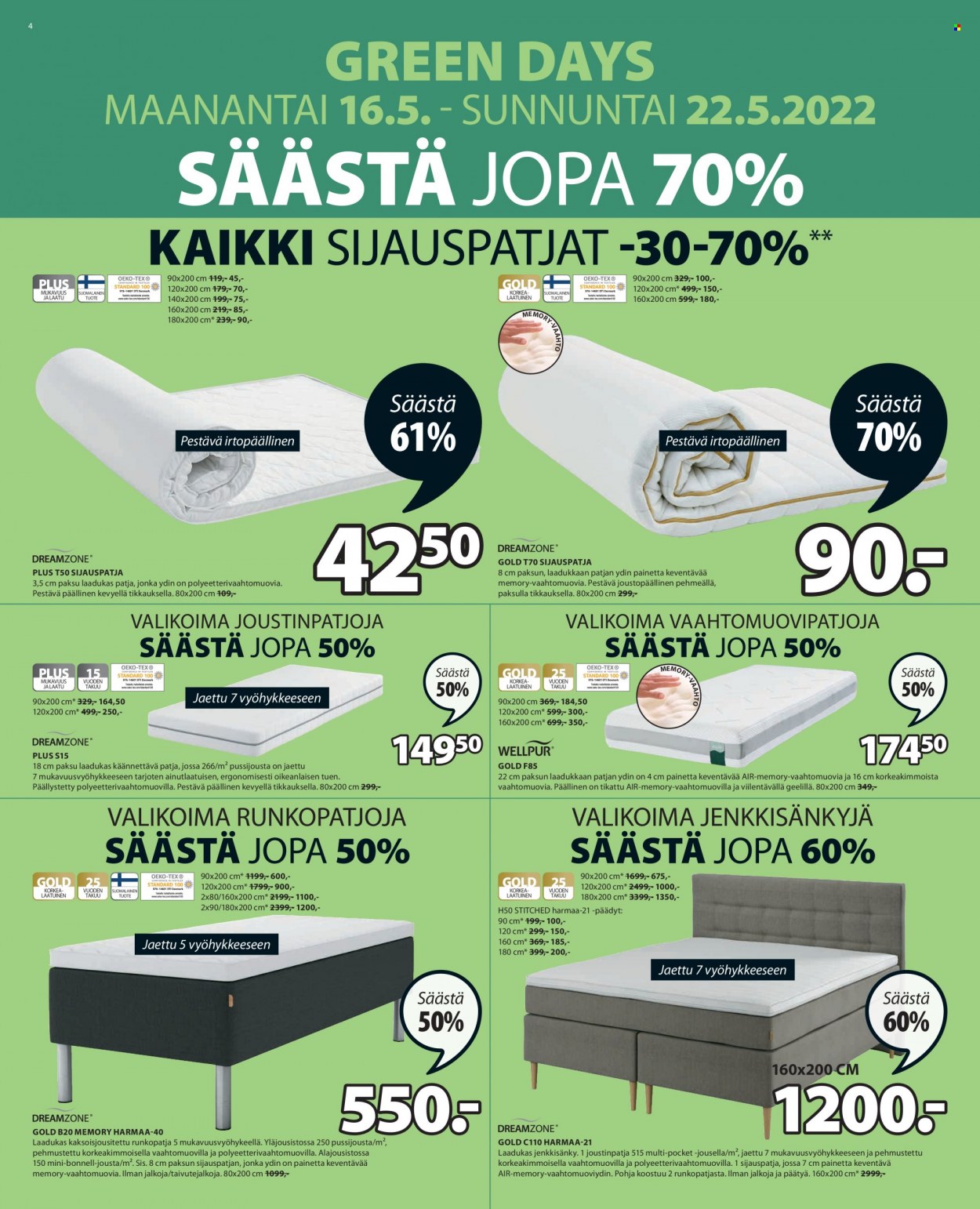 JYSK tarjoukset - 16.05.2022 - 22.05.2022. Sivu 4